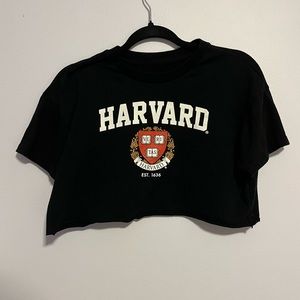 Black Graphic cropped tee